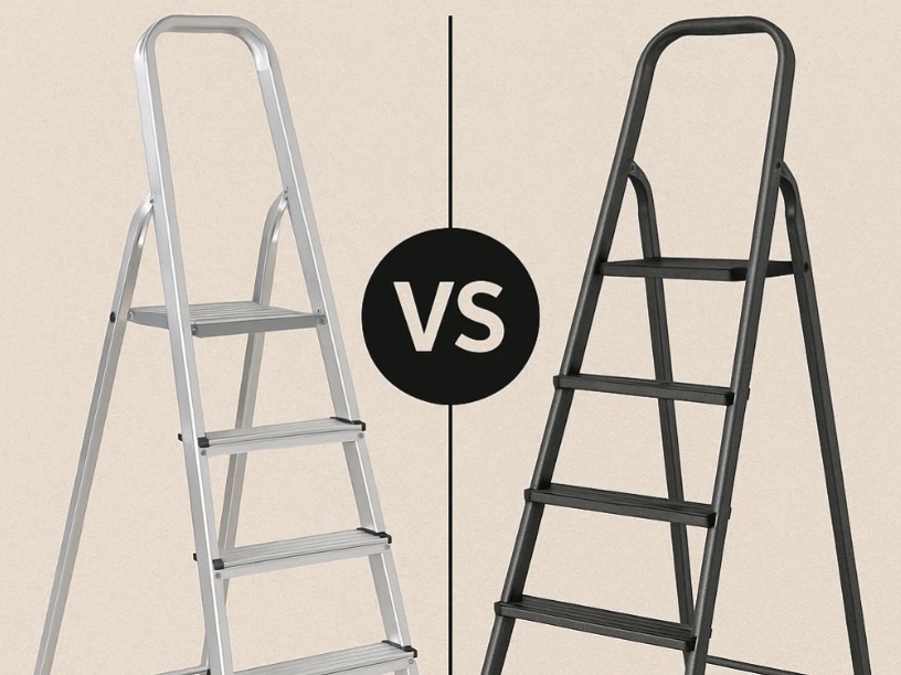 Алюминиевая vs стальная стремянка: в чем разница и что выбрать