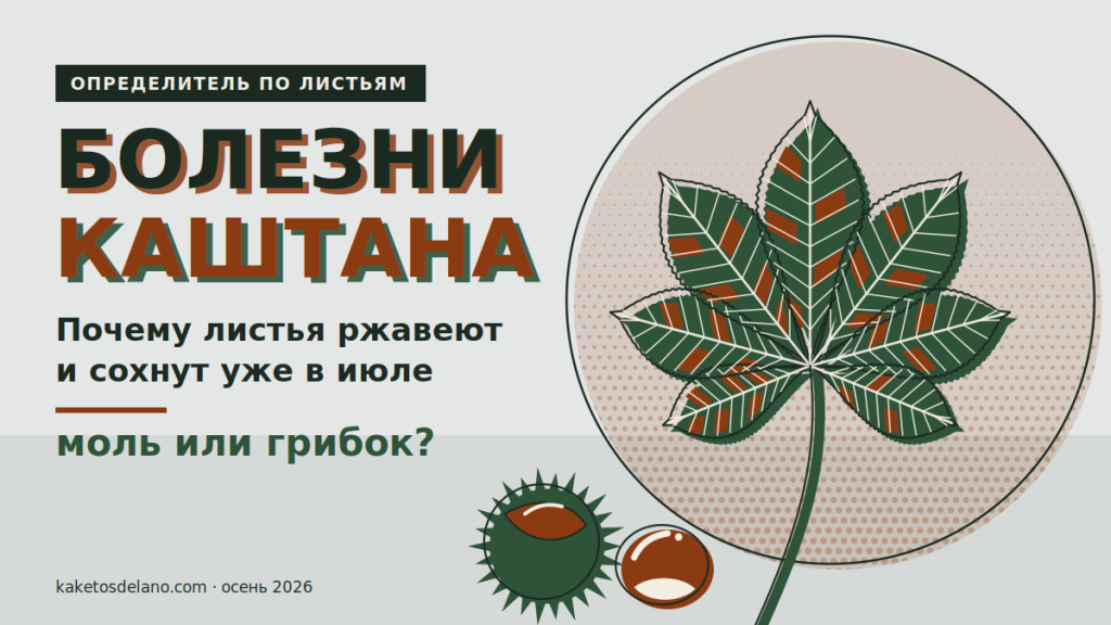 Определение болезни каштана по листьям: почему листья ржавеют и сохнут уже в июле — моль или грибок Лист конского каштана с бурыми минами моли между жилками, колючий плод и блестящий каштан — определитель болезней каштана по листьям